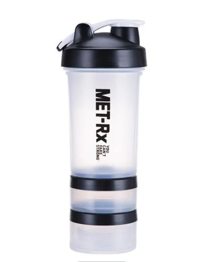 Sports Shaker Bottle with Mixer Ball, 3 in 1 Plastic Protein Shaker Bottle with Filter, 3 Layer Plastic Shaker Bottle, Sport Cup, Powder Cup, Gym Cup