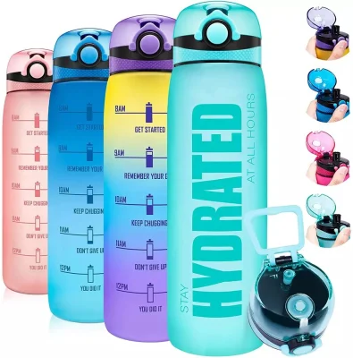 Bottiglia shaker per proteine ​​in plastica senza BPA per fitness con logo personalizzato per proteine