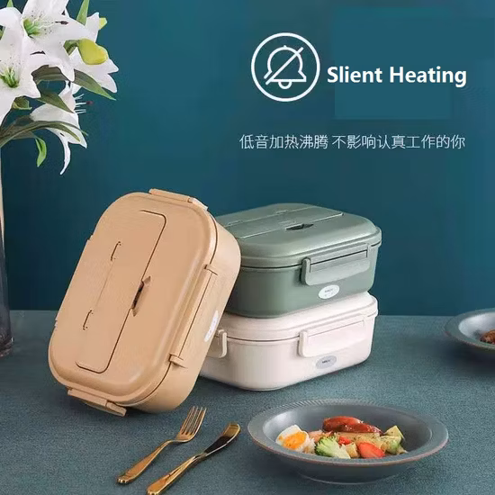 Bento Box per il pranzo riscaldato elettrico a tenuta stagna con supporto per telefono portatile in acciaio inossidabile 304 per studenti lavoratori