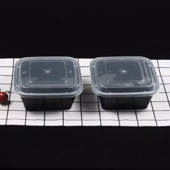 Contenitore per il pranzo da asporto per microonde in plastica monouso con stampa personalizzata