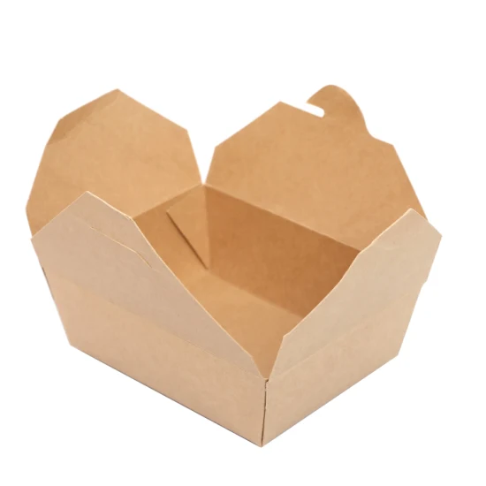 Scatola per il pranzo in cartone bianco usa e getta degradabile ecologica, scatola con fibbia quadrata, scatola per insalata, scatola per riso, scatola per braciole di maiale